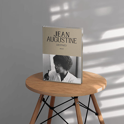 Hardcover Book on Wooden Stool Small